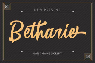 Betharie: A Friendly, Bold Script Font