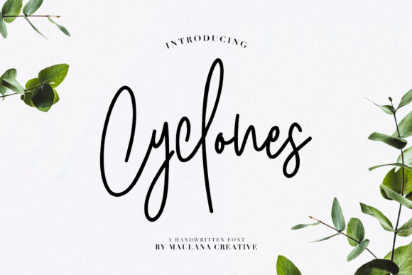 Cyclones: A Modern Script Font for Bold Creativity