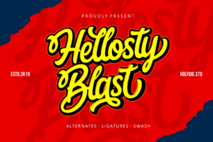 Hellosty Blast: The Vintage-Inspired Script Font That Makes Designs Pop